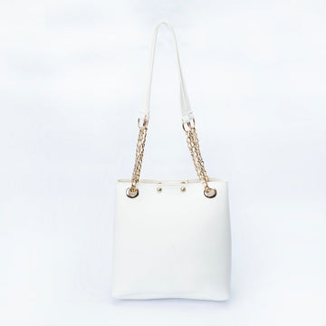 VYBE- Chain Shoulder Bag- White